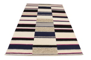 Multicolored Stripes 5X8 Hand-Tufted Modern Rug