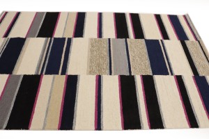 Multicolored Stripes 5X8 Hand-Tufted Modern Rug