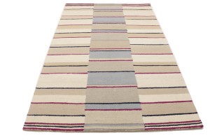 Multicolored Stripes 5X8 Hand-Tufted Modern Rug