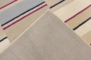 Multicolored Stripes 5X8 Hand-Tufted Modern Rug