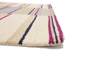 Multicolored Stripes 5X8 Hand-Tufted Modern Rug