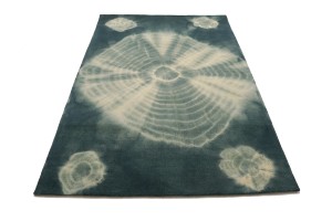 Hunter Green Tie-Dye 5X8 Hand-Tufted Modern Rug