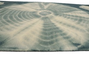 Hunter Green Tie-Dye 5X8 Hand-Tufted Modern Rug