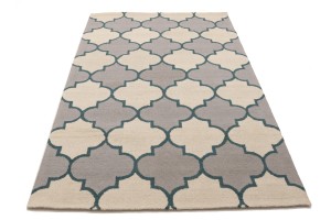 Multicolored Trellis 5X8 Hand-Tufted Modern Rug