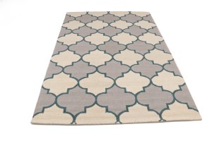 Multicolored Trellis 5X8 Hand-Tufted Modern Rug