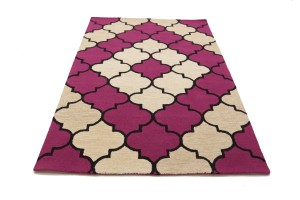 Multicolored Trellis 5X8 Hand-Tufted Modern Rug