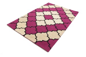 Multicolored Trellis 5X8 Hand-Tufted Modern Rug