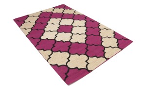 Multicolored Trellis 5X8 Hand-Tufted Modern Rug