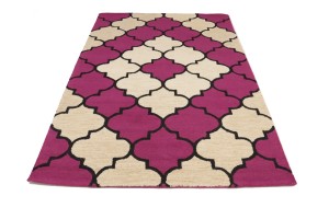 Multicolored Trellis 5X8 Hand-Tufted Modern Rug