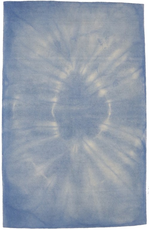 Blue Tie-Dye 5X8 Hand-Tufted Modern Rug