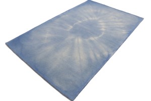 Blue Tie-Dye 5X8 Hand-Tufted Modern Rug