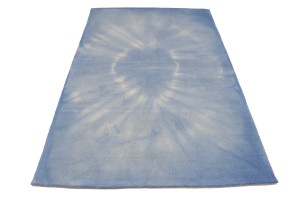 Blue Tie-Dye 5X8 Hand-Tufted Modern Rug