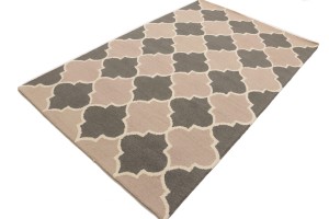 Multicolored Trellis 5X8 Hand-Tufted Modern Rug