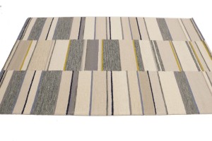 Multicolored Stripes 5X8 Hand-Tufted Modern Rug