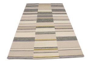 Multicolored Stripes 5X8 Hand-Tufted Modern Rug