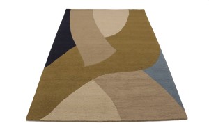Multicolored Abstract 5X8 Hand-Tufted Modern Rug