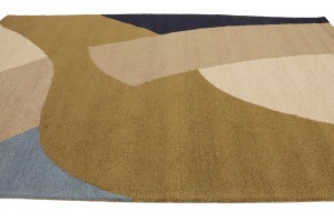 Multicolored Abstract 5X8 Hand-Tufted Modern Rug