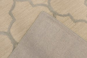 Cream Trellis 5X8 Hand-Tufted Modern Rug