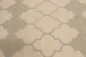 Cream Trellis 5X8 Hand-Tufted Modern Rug