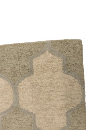 Cream Trellis 5X8 Hand-Tufted Modern Rug