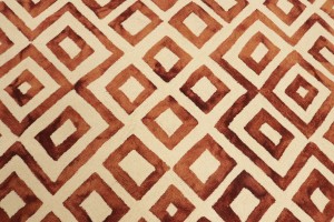 Rust Brown Geometric 5X8 Hand-Tufted Modern Rug