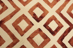 Rust Brown Geometric 5X8 Hand-Tufted Modern Rug