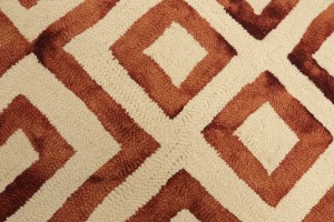 Rust Brown Geometric 5X8 Hand-Tufted Modern Rug