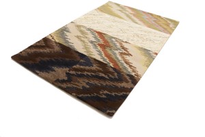 Multicolored Abstract 5X8 Hand-Tufted Modern Rug