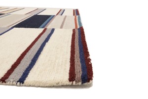 Multicolored Stripes 5X8 Hand-Tufted Modern Rug