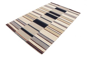Multicolored Stripes 5X8 Hand-Tufted Modern Rug