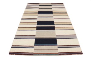 Multicolored Stripes 5X8 Hand-Tufted Modern Rug