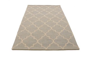 Greige Trellis 5X8 Hand-Tufted Modern Rug