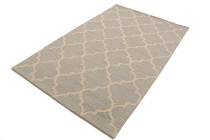 Greige Trellis 5X8 Hand-Tufted Modern Rug