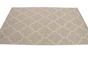 Greige Trellis 5X8 Hand-Tufted Modern Rug