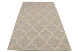 Greige Trellis 5X8 Hand-Tufted Modern Rug
