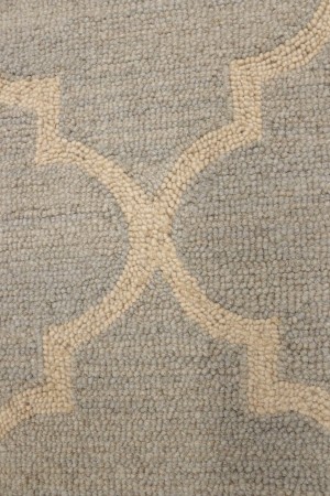 Greige Trellis 5X8 Hand-Tufted Modern Rug