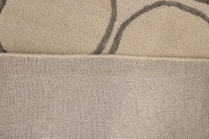 Beige Geometric 5X8 Hand-Tufted Modern Rug