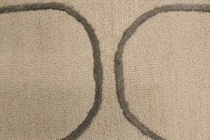 Beige Geometric 5X8 Hand-Tufted Modern Rug