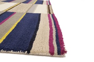 Multicolored Stripes 5X8 Hand-Tufted Modern Rug