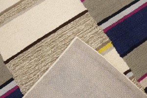 Multicolored Stripes 5X8 Hand-Tufted Modern Rug