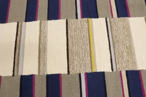 Multicolored Stripes 5X8 Hand-Tufted Modern Rug