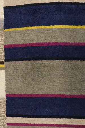 Multicolored Stripes 5X8 Hand-Tufted Modern Rug
