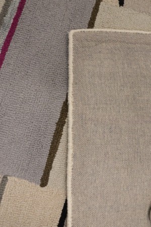 Multicolored Stripes 5X8 Hand-Tufted Modern Rug