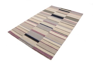 Multicolored Stripes 5X8 Hand-Tufted Modern Rug