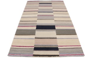 Multicolored Stripes 5X8 Hand-Tufted Modern Rug