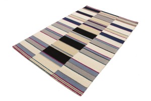 Multicolored Stripes 5X8 Hand-Tufted Modern Rug