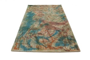 Multicolored Abstract 5X8 Hand-Tufted Modern Rug