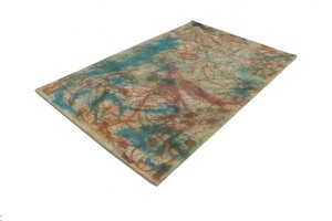 Multicolored Abstract 5X8 Hand-Tufted Modern Rug