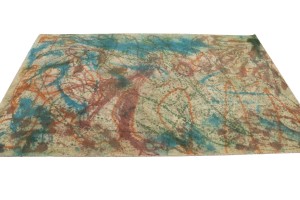 Multicolored Abstract 5X8 Hand-Tufted Modern Rug