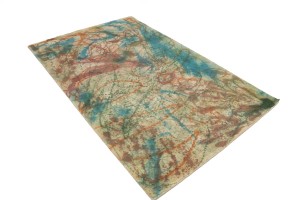 Multicolored Abstract 5X8 Hand-Tufted Modern Rug
